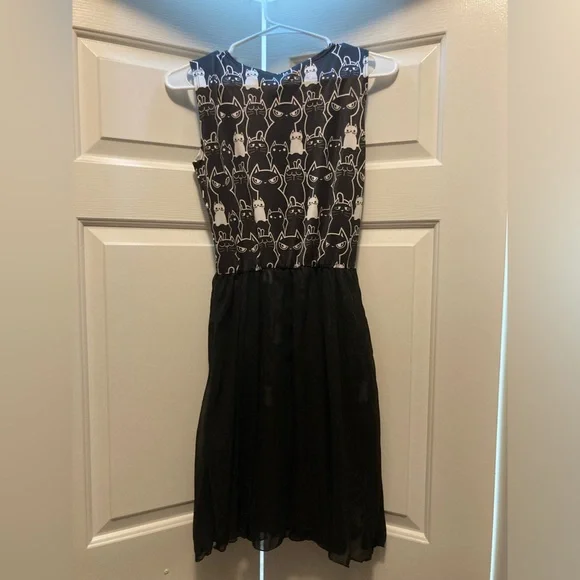 Newbreed - Small Black & White Cocktail Gothic Dress. NWOT. - Picture 6 of 7